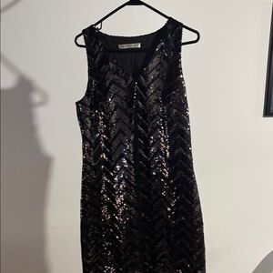 Trina Turk Black Sequin Mini Dress